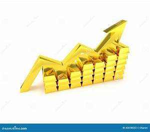 Gold Index Chart Golden Ingots Stock Illustration Illustration Of
