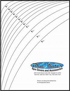 Radius Chart Blue Water Spa Covers