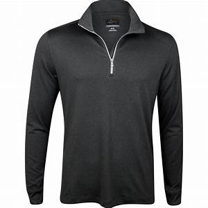 Greg Norman Heathered 1 4 Zip Mock Outerwear Apparel L Black Heather At