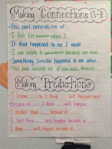 Making Connections Predictions With Sentence Frames My Anchor Charts
