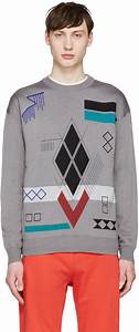 Gosha Rubchinskiy Grey Mix Sweater Mixed Sweater Knit Men Sweaters