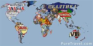  World Map Famous Brands And Breweries For Each Country