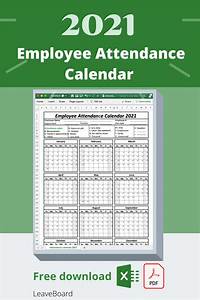 2021 Printable Free Attendance Tracker Template Calendar Design Gambaran