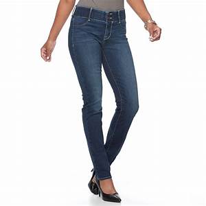 Women 39 S Apt 9 Tummy Control Curvy Midrise Straight Leg Jeans