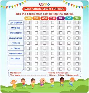 Daily Chore Chart For Kids Download Free Printables