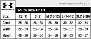 under armour youth baseball pants size chart