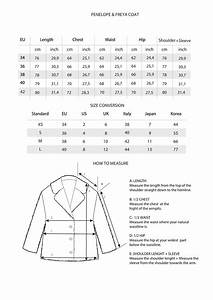 size chart freya and penelope coat onar