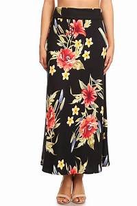 Women 39 S Casual High Waisted Solid Printed Long Maxi Skirt Made In
