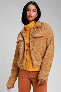 Cuddly Light Brown Jacket Fuzzy Jacket Faux Fur Jacket Lulus