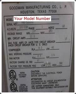 Goodman Air Conditioner Model Number