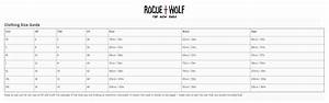 Rogue And Wolf Size Chart