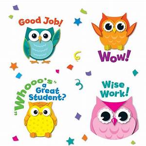 12 Pk Colorful Owl Motivators In 2019 Owl School Owl Stickers