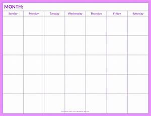 Free Blank Printable Calendar Template