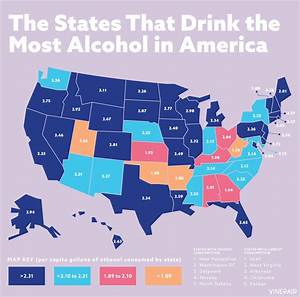 The U S States That Drink The Most Alcohol Vivid Maps