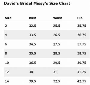 David 39 S Bridal Sizes Davids Bridal Bridal Size Chart