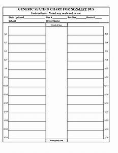 Bus Seating Chart Template Free