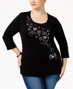  Scott Plus Size Heart Graphic Top Only At Macy 39 S Tops Graphic