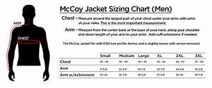 Mccoy Size Charts Tobacco Motorwear