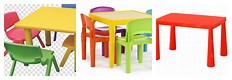 Transparent Kids Table Set PNG