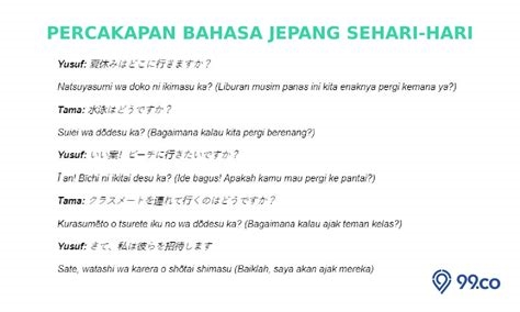 Percakapan Bahasa Jepang