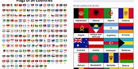 Printable World Flags with Names