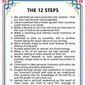 12 Steps Printable