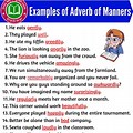 Manner Examples