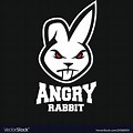Angry Rabbit Cartoon Gamer Logo