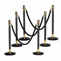 Black and Gold Stanchion Poles