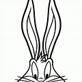 Bugs Bunny Face Detailed Sketch