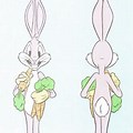 Bugs Bunny Front and Back Cartoon Drawing