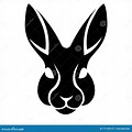 Bunny Face Profile Silhouette SVG