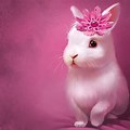 Cute Pink Bunny Computer Wallpaper
