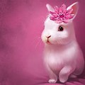 Cute Pink Bunny Wallpaper for Laptop