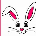 Draw Easter Bunny Face On Dark Backgrounf