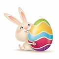 Easter Bunny with Egg Drawing Vector