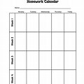 Homework Calendar