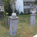 Halloween Graveyard with a Stone Wall