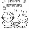 Hello Kitty Easter Bunny Coloring Pages