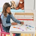 IKEA Table with Paper Roll Kids