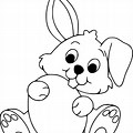 Large Easter Bunny Coloring Pages