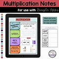 Multiplication Notes by Stress-Free Teaching