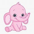 Pink Baby Elephant Clip Art