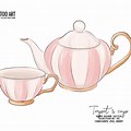 Pink Watercolor Teacup