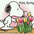 Snoopy Spring Flowers Clip Art