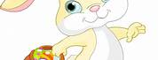 Easter Bunny Looking for Eggs Cartoon