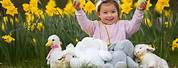 Little Kids Visit Easter Bunny