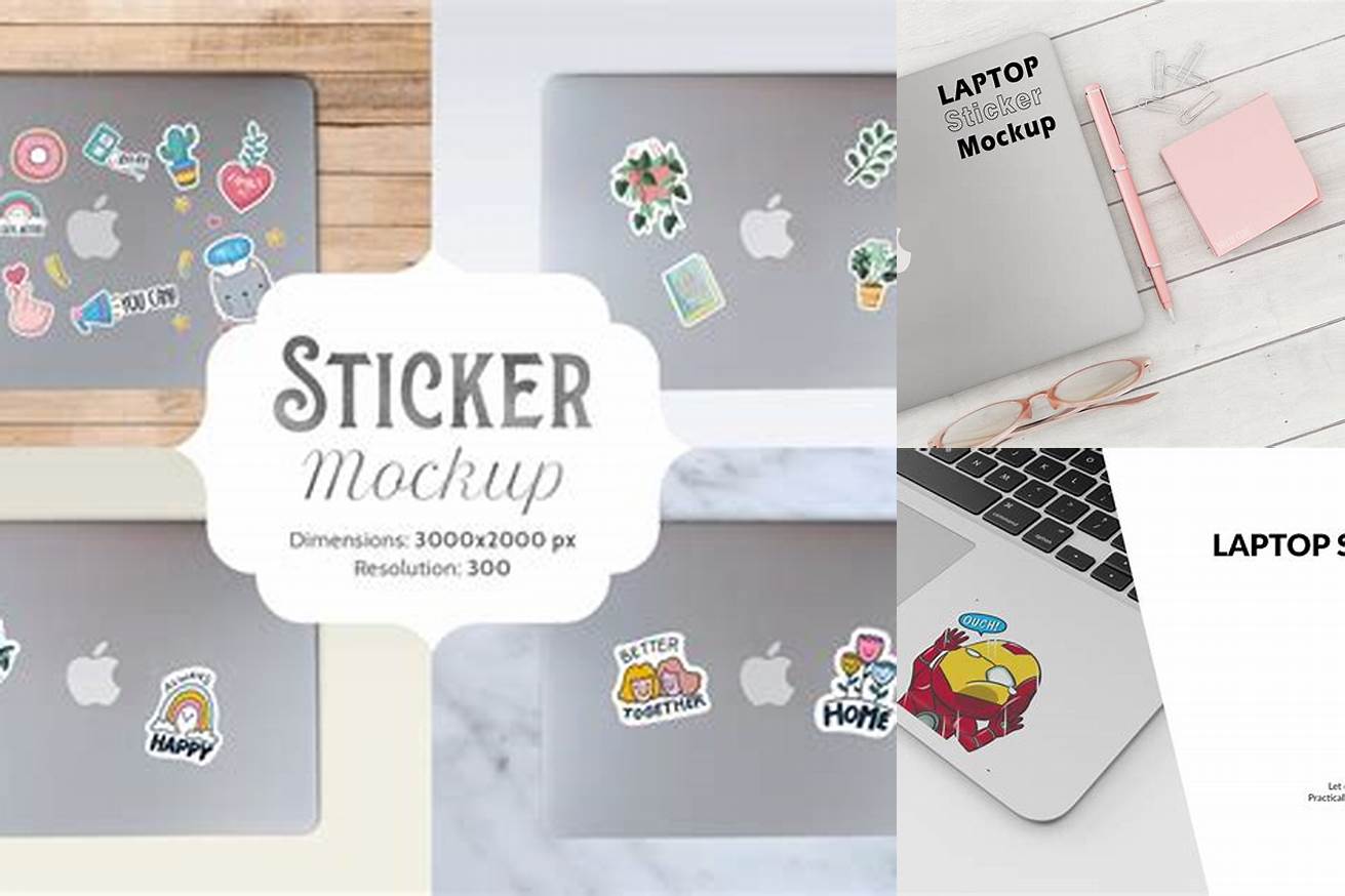 1. Laptop Stickers Mockup A