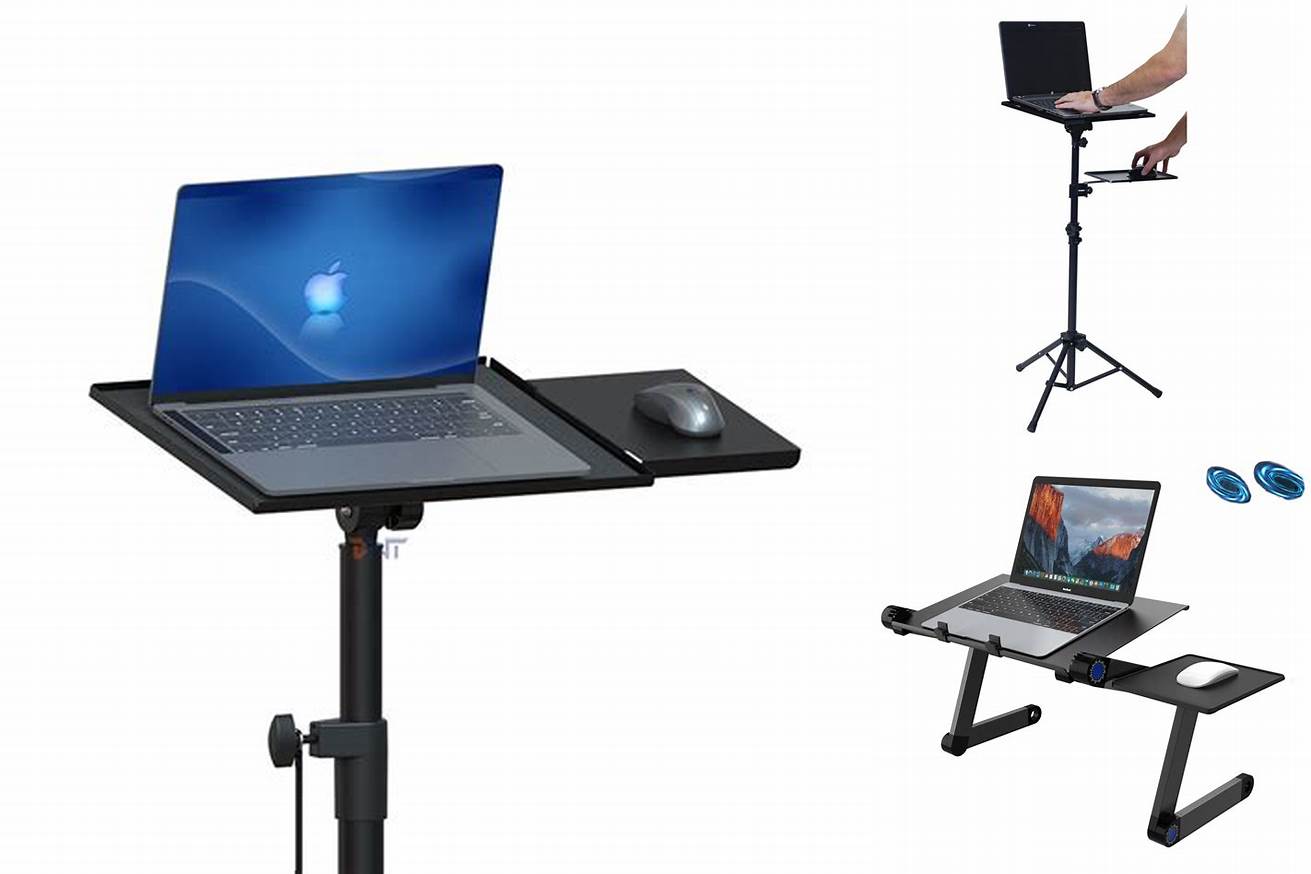 3. Tripod Stand Laptop with Mouse Holder