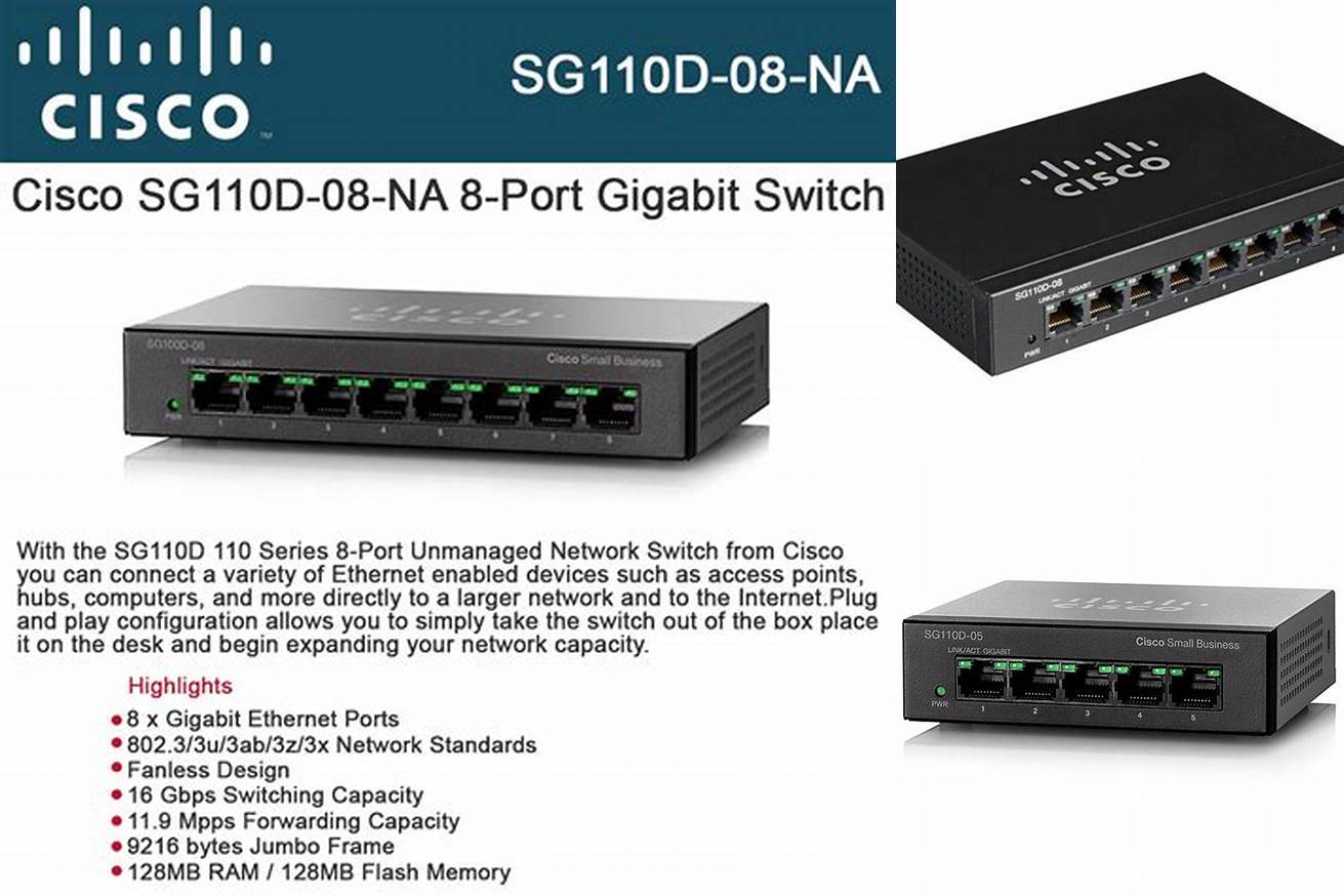 4. Cisco SG110D Gigabit Ethernet Switch